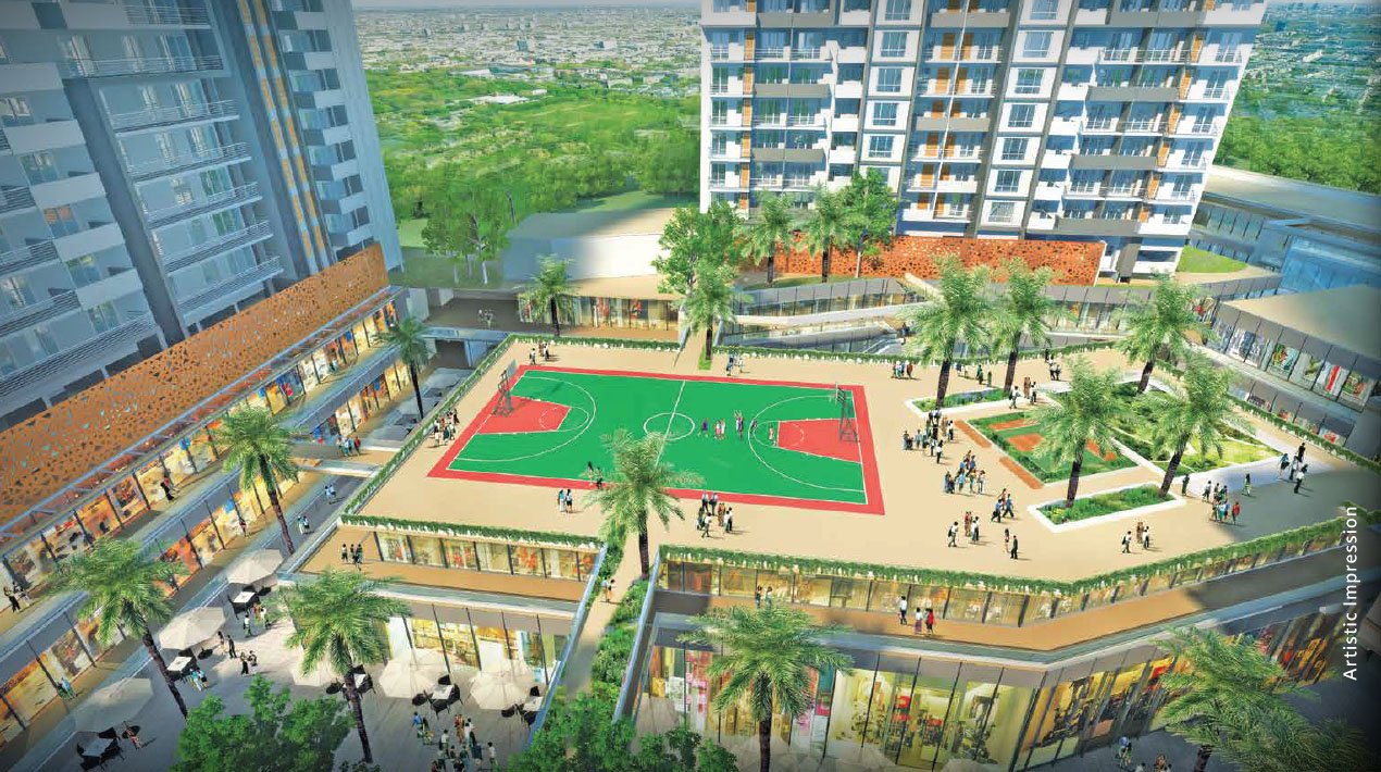 Multi-purpose sports courts.